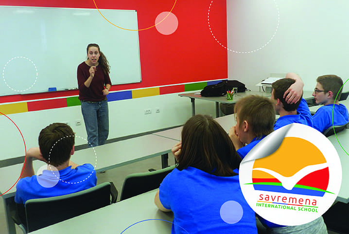 The interactive mime workshop at Savremena International School