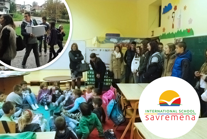 ISS students donate books to their peers in Gornja Toplica