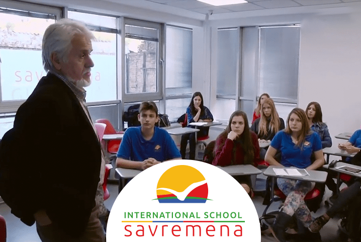 Savremena’s students meet poet Simo Potkonjak