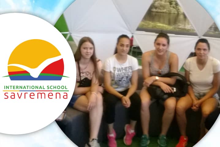 Radnički Beograd women’s handball team visit Savremena International School