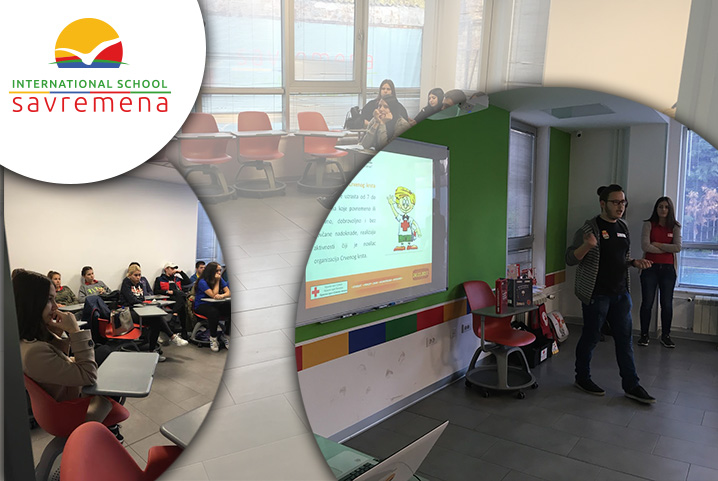Red Cross Serbia presentation for Savremena’s students