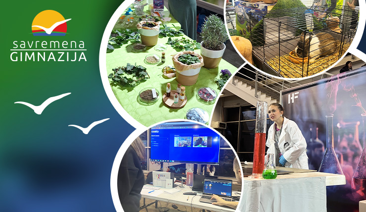 Students of Savremena Gimnazija at the Science Festival: